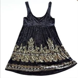 free people crushed velvet dress